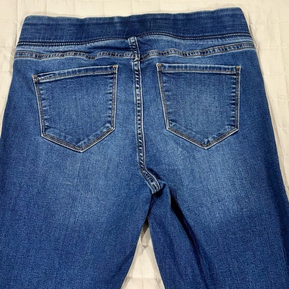 Old Navy Denim Jeggings Blue Medium Wash Rockstar Super Skinny Mid-Rise 10 Tall - Picture 7 of 7